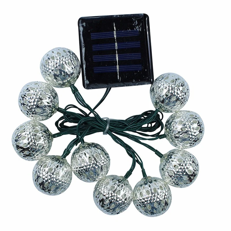 3м 10leds марокканские гирлянды на солнечных батареях для сада, патио, двора, шары, рождественские, рождественские, сказочные огни, вечерние, Декор