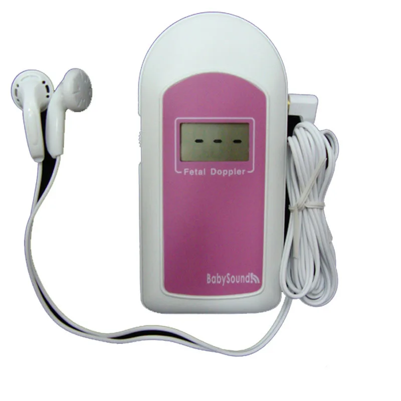 Billige CONTEC Fetalen Herzfrequenz Doppler Baby Sound B Ultraschall Doppler LCD Freies GeL ROSA