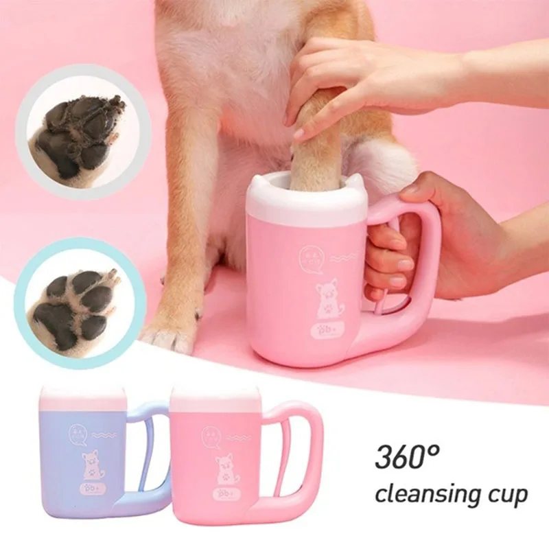 Pet Dog Paw Cleaner Cup Outdoor Portable 360 Soft Silicone Foot Washer