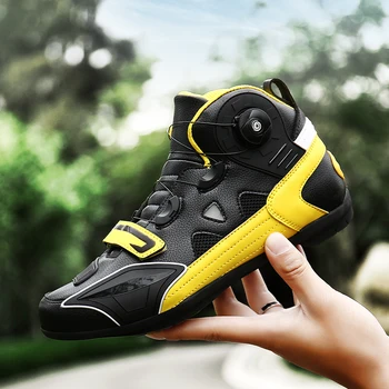 Comfortabele Motorfiets Schoenen Heren Motorlaarzen Crossmotor Laarzen Voor Mannen Motocross Rijden Schoen Protector Voor Buiten Rijden