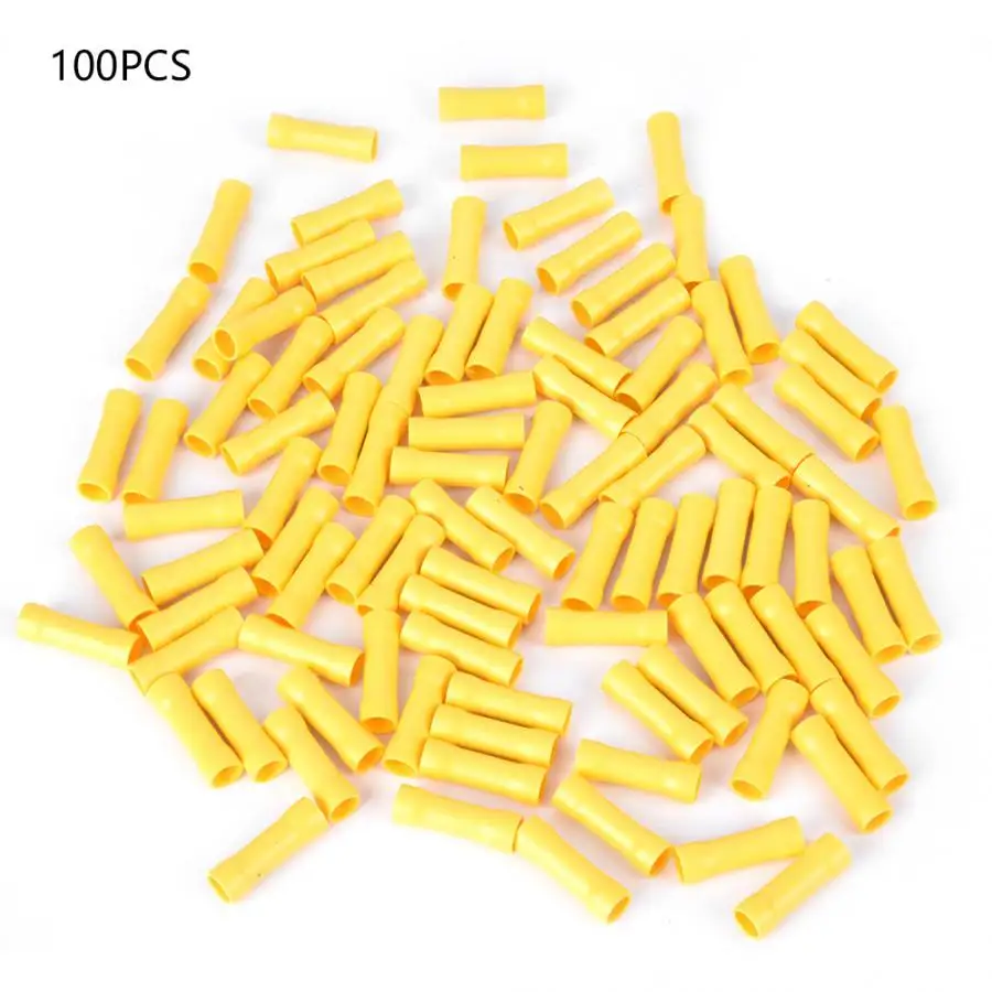 

Connector 100PCS BV5.5 Assorted Insulated Middle Joints Cable Crimp Connectors Cold Pressed Terminals Set