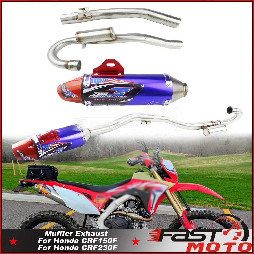 

Мотоциклетный глушитель для Honda CRF150F, CRF230F, CFR 150, 230, F, Комплект труб-скольжения для глушителя, внедорожный велосипед 2003-2016