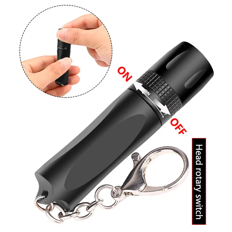 T6 LED Torch Flashlight Handheld Mini Portable Flashlight Hang Buckle Light Flashlight Aluminum Alloy Lanterna 40AUG718