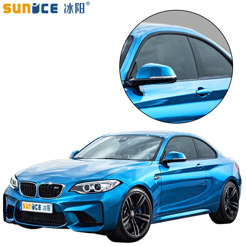 SUNICE 50x200 см Тонировочная пленка из голубого стекла на солнечной батарее 70%