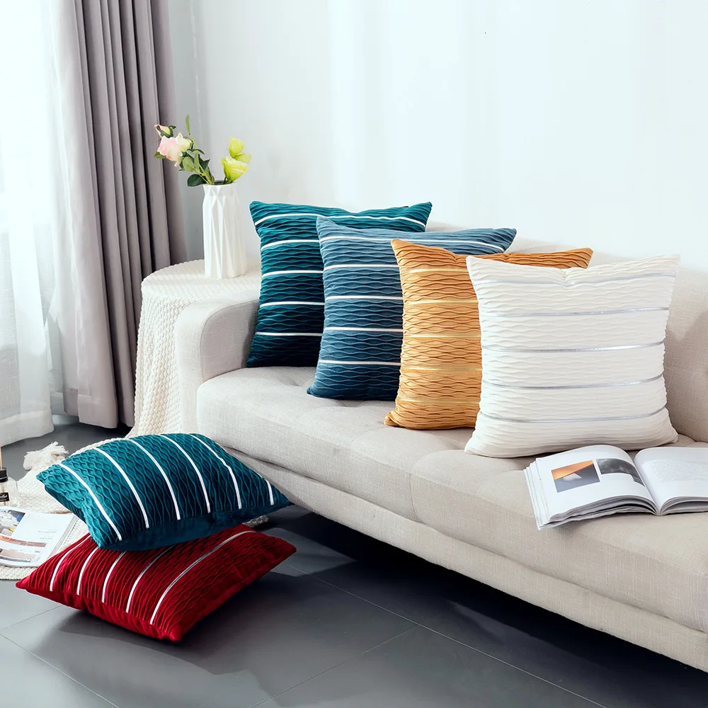 

45*45cm Decorative Cushion Cover Home Sofa Pillow Case Chair Seat Throw Pillows Cover Square Bed Living Room Pillowcase