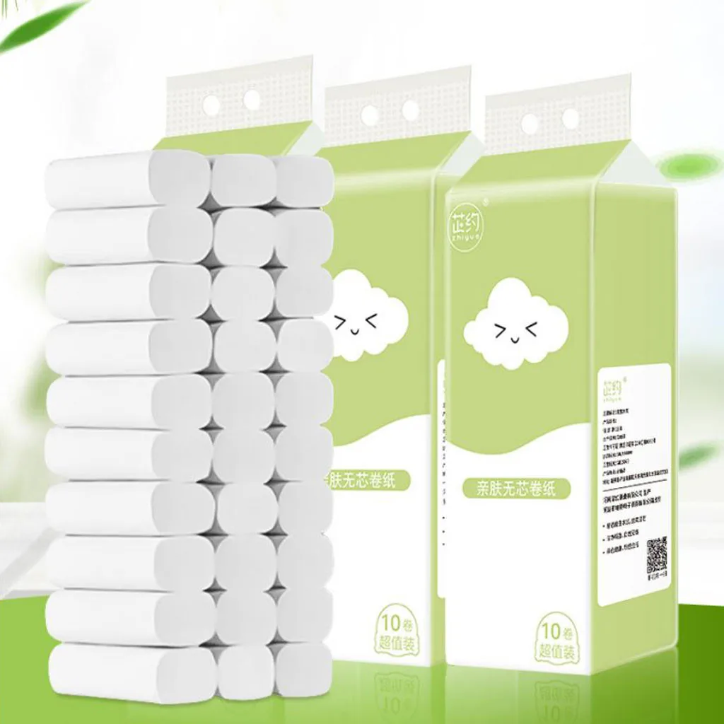 

roll toilet tissue paper coreless roll paper rolls Comfortable Primary wood pulp large-capacity family-mounted toilet paper