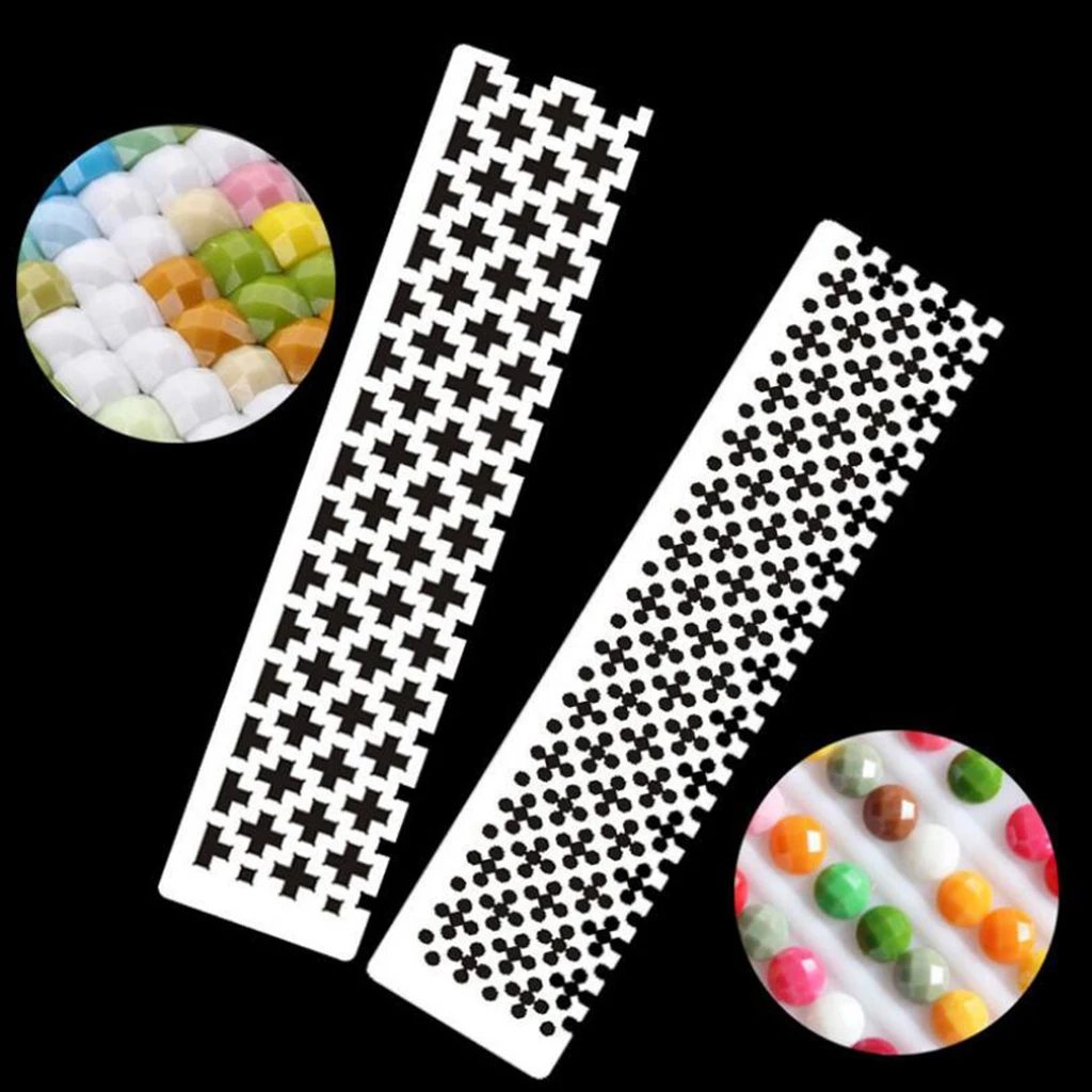 Diamond Painting Ruler Blank Grids Drawing Point Net Stainless Steel Embroidery Art 5D DIY Diamond Painting Full Partial Tool