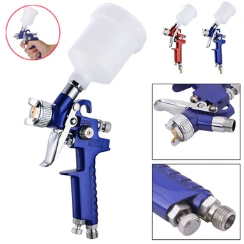 

0.8MM Nozzle Portable Spray Gun Mini Air Paint Spray Guns Airbrush For Painting Car + Air Inlet Joint+Cleaning Brush+ Cup ect.