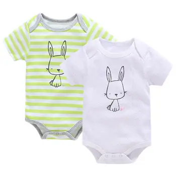 

2PCS Baby Girls Clothes 2019 Baby Rompers 100% Cotton Infant short Sleeve Jumpsuits Newborn Baby Girls Summer Baby clothing set