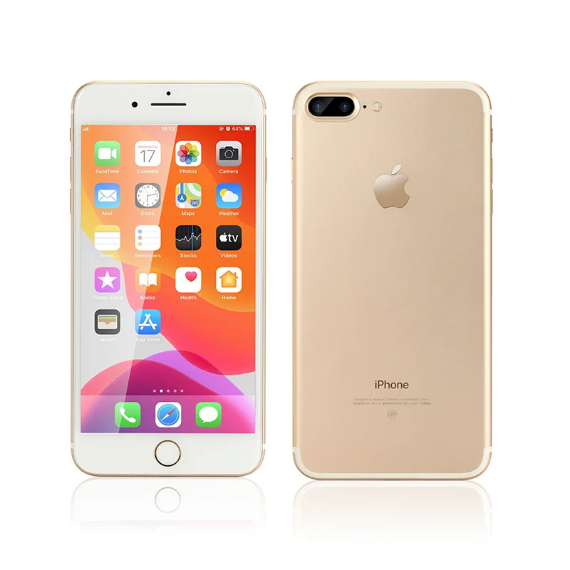 Apple-teléfono móvil usado desbloqueado, iPhone 7/7 Plus, cámara de 12.0MP, 32 GB/128 GB de Rom, IOS, con película protectora