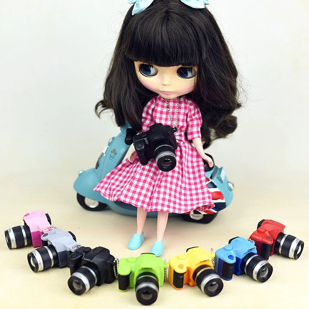 Handcrafts Miniature SLR Camera Model for   Figures for Blythe 1/3 1/4 1/6 BJD Dolls