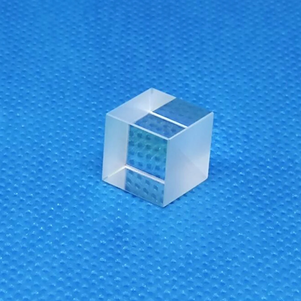 PBS Polarizing Beam Cube Splitter Prism Visible Light Lens For 650nm Red Lasers 10mm Diameter