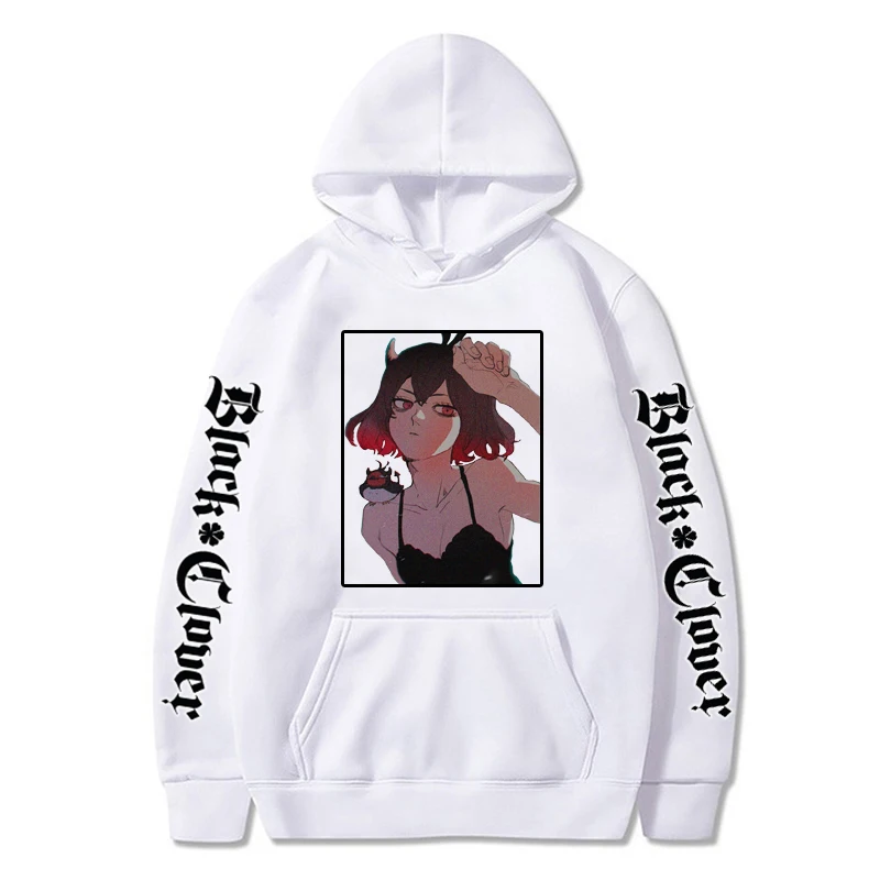 

Nero Yuno Asta Graphic Men Anime Pullover Hoodies Manga Black Clover Beautiful Secre Swallowtail Print Casual Unisex Sweatshirt