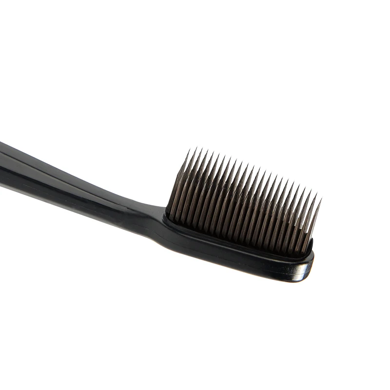 2Pc/Pack Black Toothbrush Bamboo Charcoal Nano Soft Bristle Tooth Brush Personal Health Care Eco Friendly Travel Teeth Brush