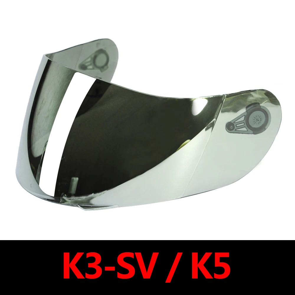 Мотоциклетный шлем против царапин Замена Полный лицевой щит козырек чехол для AGV K3 SV K3-SV K5 шлем козырек(не для K3 - Цвет: Серебристый