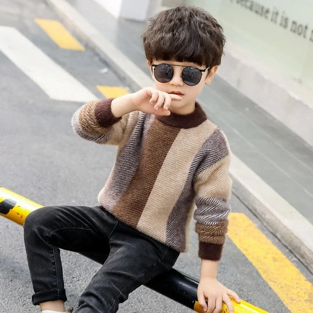 Children's Sweater Winter New Cotton Clothing Sweater Teenage Boys Sweater  Children's Clothing Fall Knit Sweater 10 12 14 Years - Sweaters - AliExpress