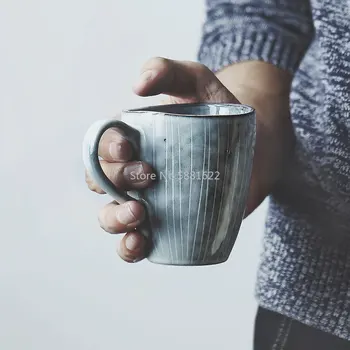 

Retro Ceramic Milk Cup Coffee Breakfast Lovers Cup with Saucer