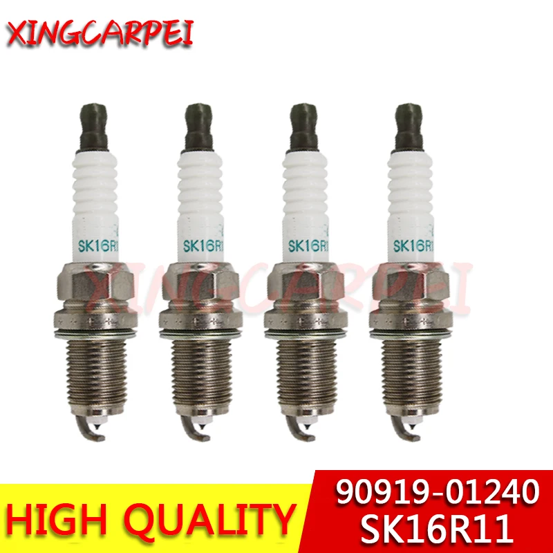 90919 01240 SK16R11 4 шт автомобильные лампы в форме свечи автомобиля Iridium Power Spark Вилки подходит для Toyota 9091901240 SK16R-11
