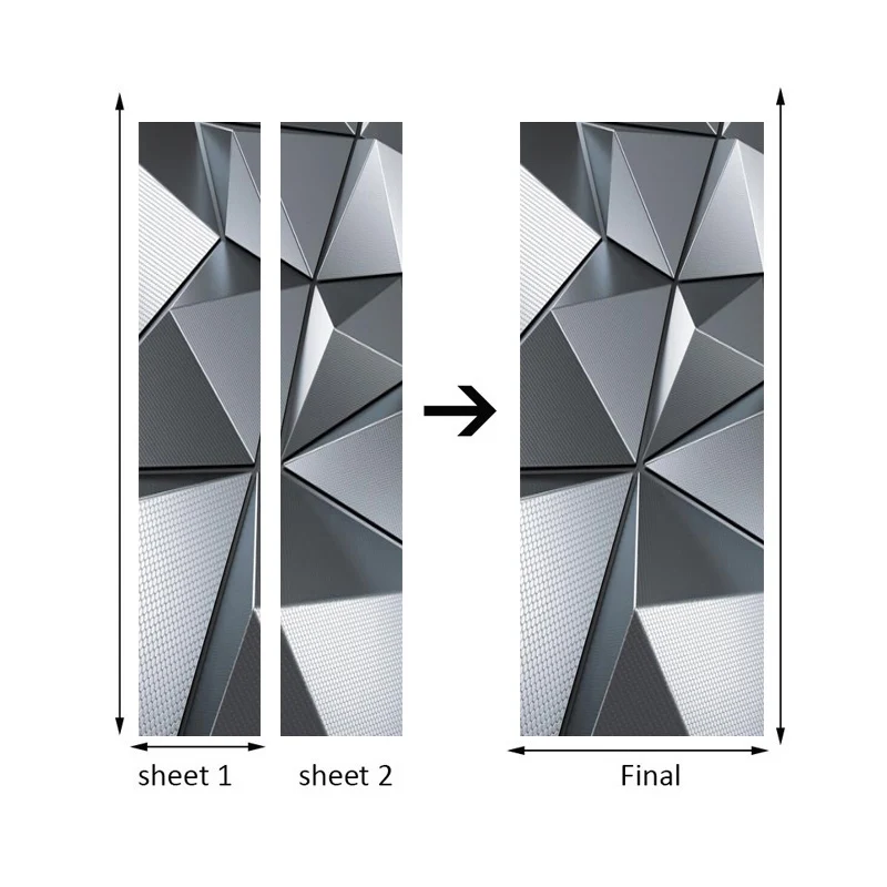 ПВХ водонепроницаемые самоклеящиеся наклейки на двери, настенные наклейки, современные 3D фотообои с геометрическим рисунком для гостиной, спальни, украшения дверей, обои