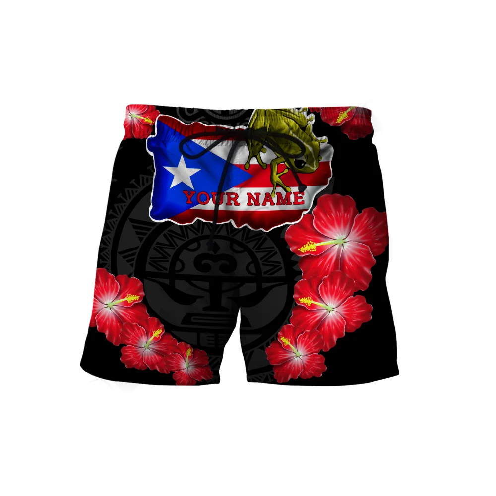 PLstar Cosmos Newest Puerto Rico Country Flag Art Funny Summer Beach Breathable 3DPrint Casual Unique Unisex Shorts Streetwear 1