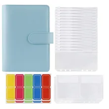 Classeur A6 pour planificateur de Budget, couvertures pour ordinateur portable, format A6, pochettes à 6 trous, fermeture éclair, enveloppe permettant d'économiser de l'argent
