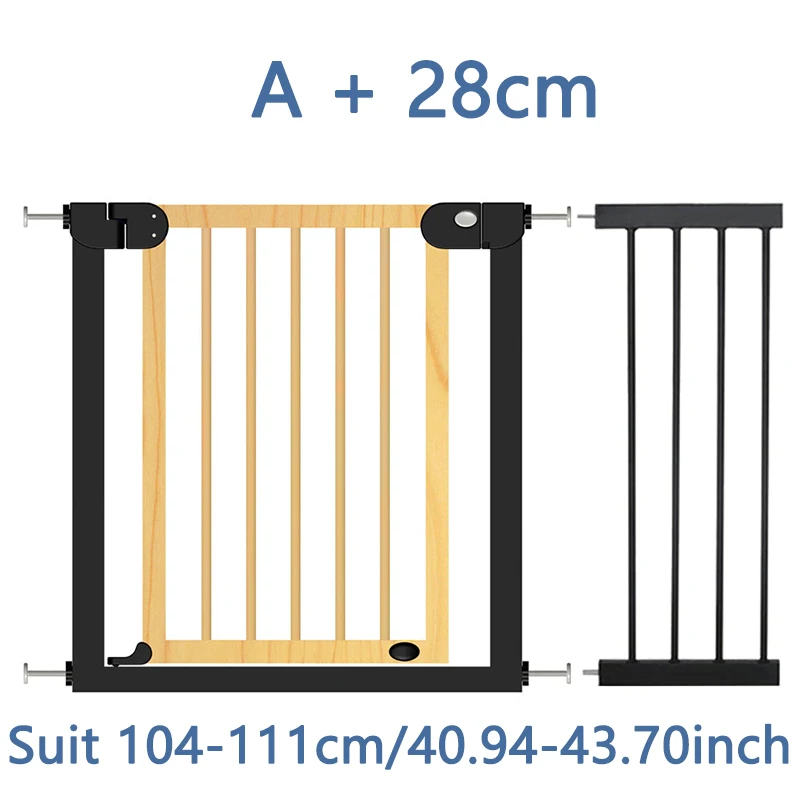 Защитные ворота для детей, забор для домашних животных, защита из цельного дерева, защитная лестница, дверь для детей, собака, кошка, изолирующая барьер, дверь - Цвет: gate and 28CM