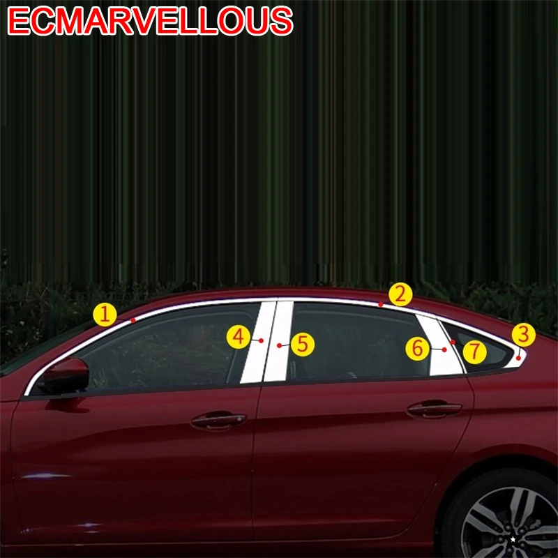 Auto Window Automobile Decorative Modified Chromium Car Styling Modification Decoration Accessory Covers 18 19 FOR Peugeot 308 | Автомобили