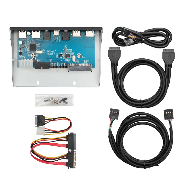 Frontal de Áudio 3.1 tipo c 3.0 a 2.5 Painel 2.0 Multiport Usb-c Splitter w - Interno Sata Adaptador 3 Usb 5.25 Hub Usb3.0 - Imagem 5
