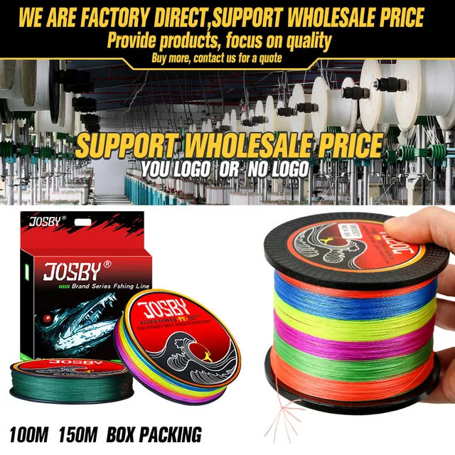 JOSBY 8 Strand Japan Super Strong PE Braided Fishing Line