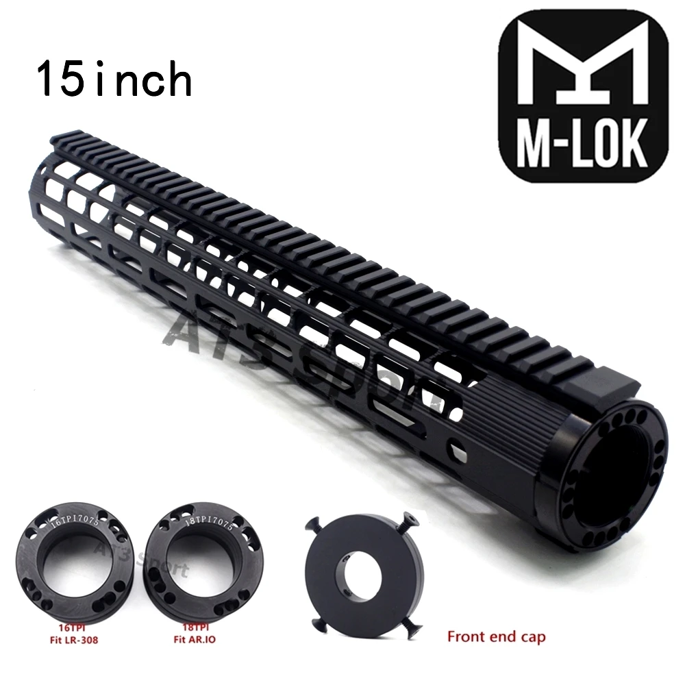 15 дюймов ультра легкий Mlok Handguard Бесплатная плавающая система крепления с