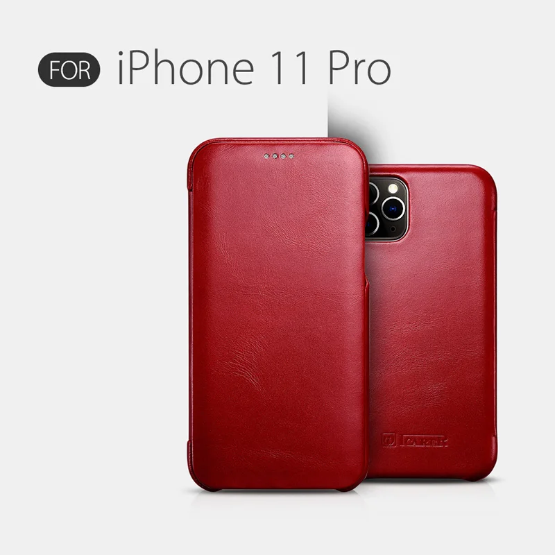 Роскошный классический винтажный чехол iCarer из натуральной кожи для iPhone 11 Pro Max, противоударный чехол для iPhone 11 Pro - Цвет: iphone11pro