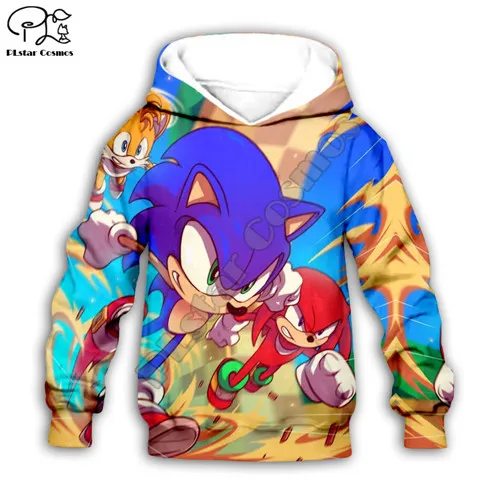 Kids hoodies Комплект детской одежды для малышей, толстовка с принтом «ЁЖ» и 3d принтом, толстовка с капюшоном для малышей с героями мультфильмов, Детская толстовка на молнии, штаны для мальчиков - Цвет: Kids hoodies
