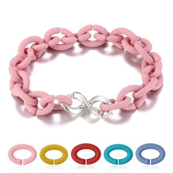 

2019 New Rubber X Braceelts Silver Infinity symbol Beads Charm Braceles Bangles for Women Men Friendship Jewelry