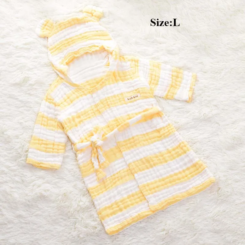 yellow L S/M/L, однотонное цветное банное полотенце из хлопчатобумажной пряжи, пижамы с капюшоном для детей, банное полотенце для младенцев - Цвет: yellow L