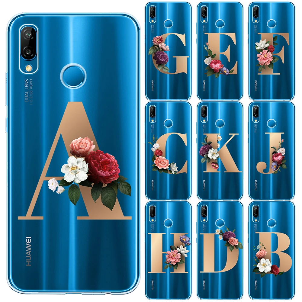 Мягкий ТПУ чехол для Huawei P10 P20 P30 Lite Pro P8 2017 на телефон с английскими цифрами и