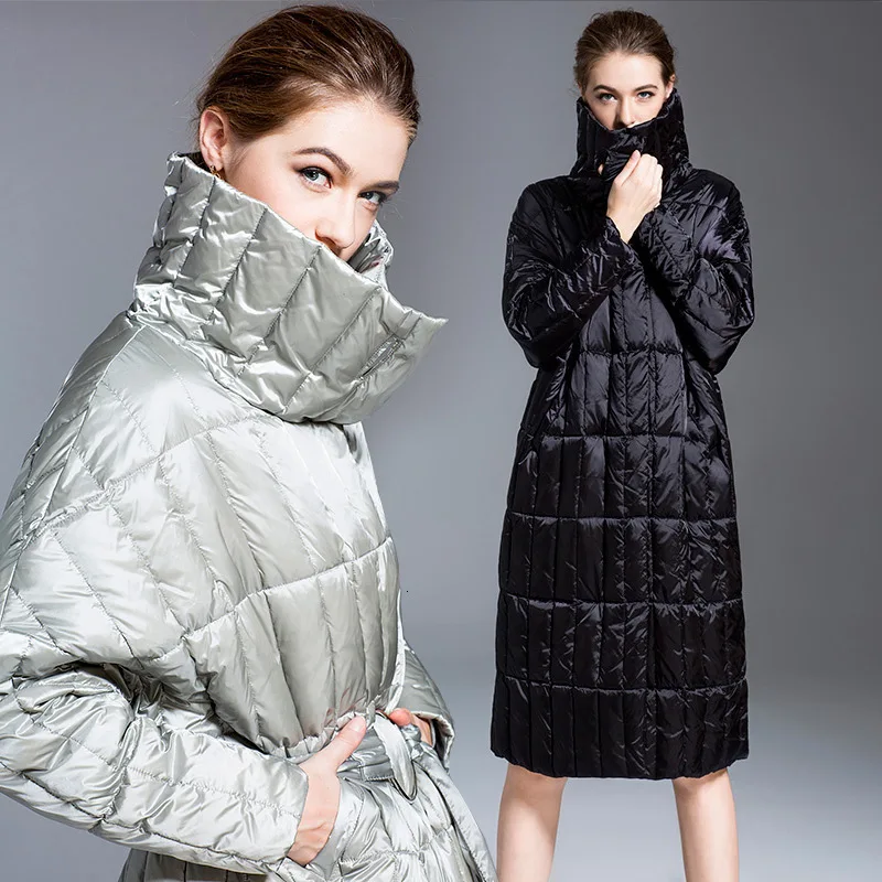 

2020 Autumn Winter Jacket Women Duck Down Slim Long Parkas Ladies Warm Quilted Coat Plus Size Ultra Light Outerwear Coat Female