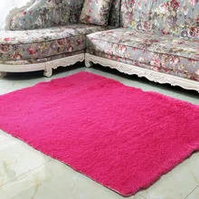 Супер мягкий Одноцветный ковер, современный ковер для помещений, шелковые коврики, коврик для спальни, ковер для детской комнаты, Детский ковер разных размеров