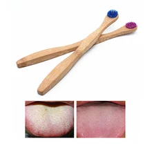 Экологически чистый скребок для языка, безопасное покрытие, очиститель, Мягкая зубная щетка для языка для взрослых, стоматологические инструменты для гигиены полости рта, 1 шт