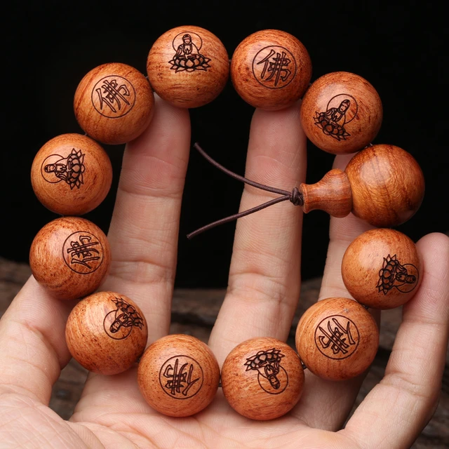 Natural Wood Bracelet Tibetan Wood Bead Chain 20mm Necklace Wear