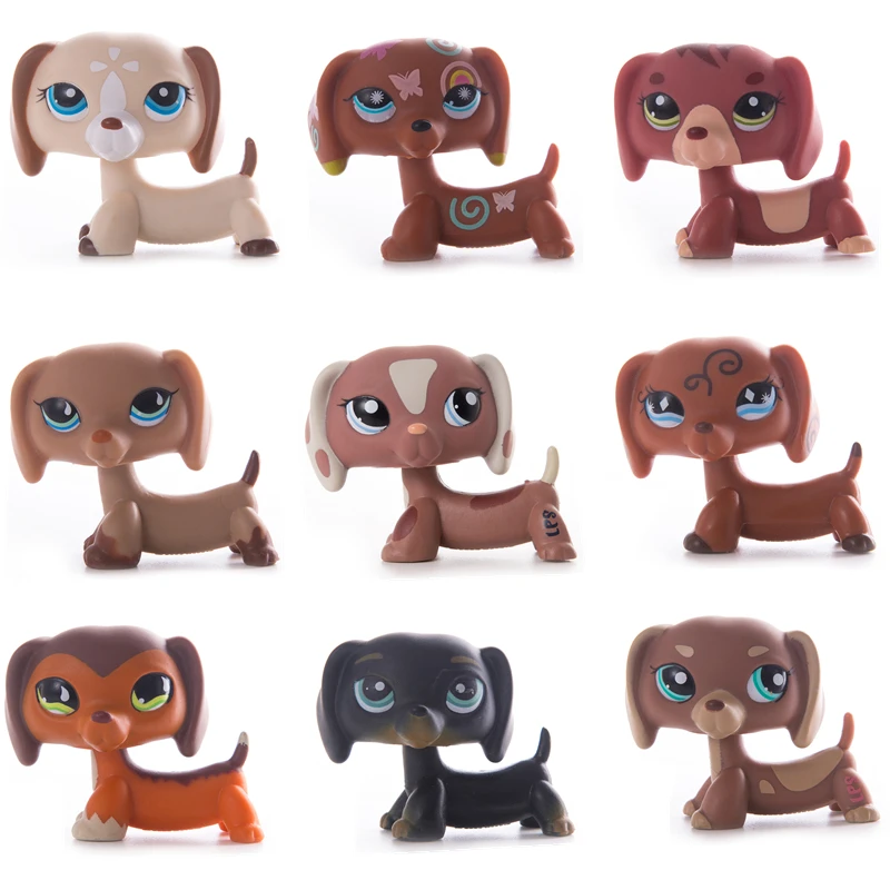 Lps Pet Shop Toy Dog Sausage Dog Collection Kinds Of Finished Black Yellow Orange Standing Delicate And Lovely Children S Gifts Action Figures Aliexpress