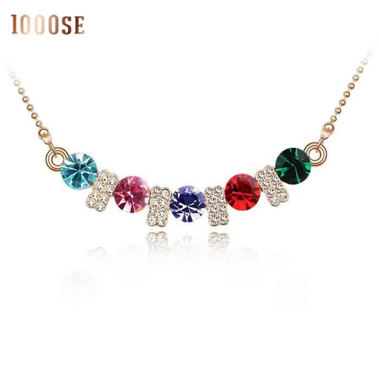 

Austria Crystal Necklace-Love lian yu Fashion Short Choker Korean-style Accessories
