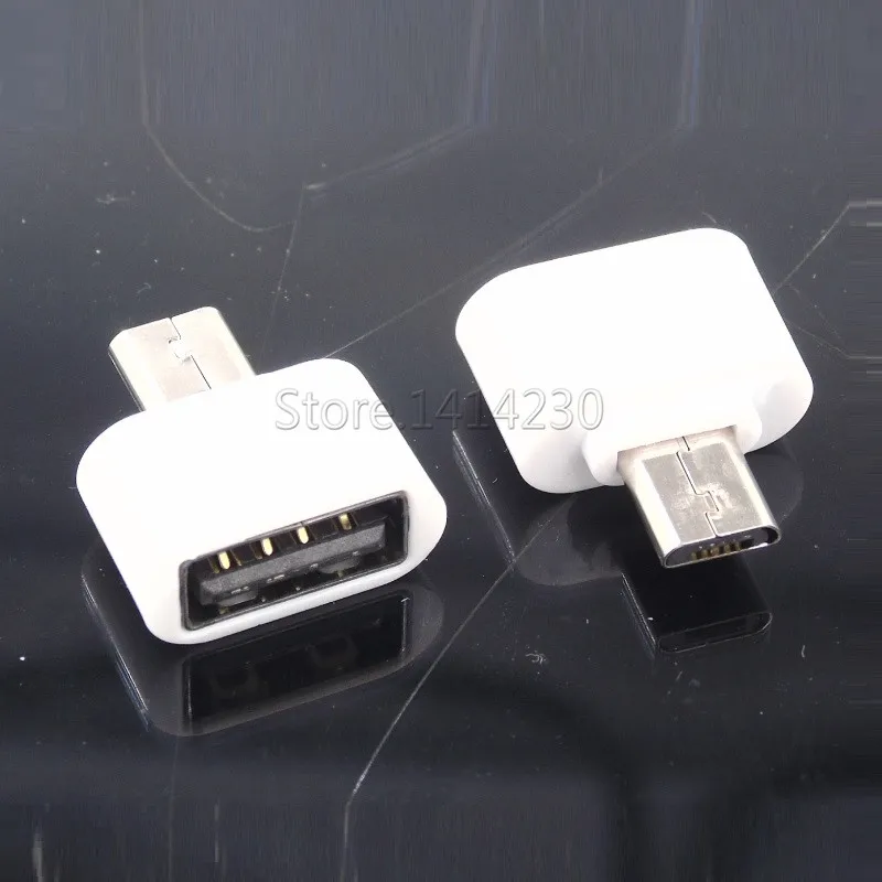 100 шт микро поворот на usb тип A гнездо и штекер Micro 2,0 разъем с белой пластиковой крышкой USB разъем