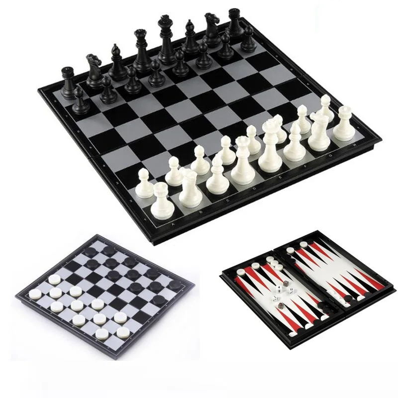 DHL Schachspiel Schach Backgammon Internationales Schach Set Magnetische Neu 