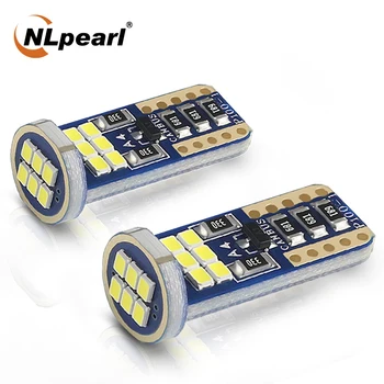

Nlpearl 2X Signal Lamp W5W LED T10 LED Bulbs 6500K18 Led 2010 SMD for Car Interior Map Dome Lights License Plate Light 12V White
