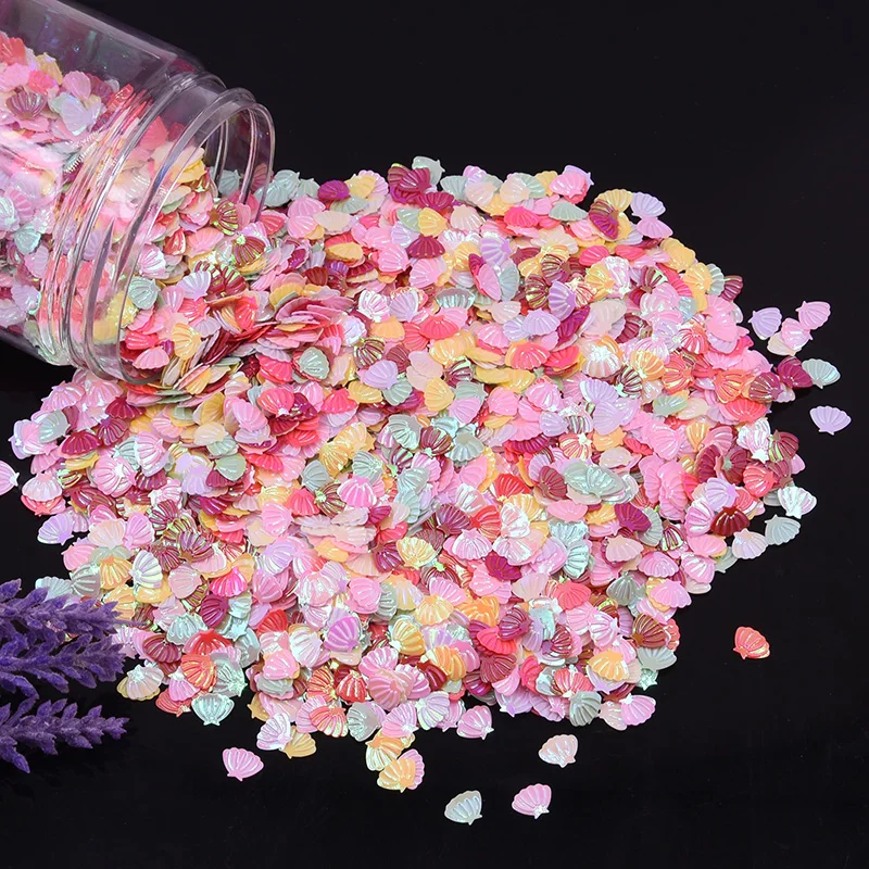 AB mix color 20 г/пакет в виде ракушки форма, Сыпучие блёстки 7 мм пайетками Блестки для ногтей искусства Вышивание свадебные ремесла украшения DIY аксессуары конфетти - Цвет: AB mix color