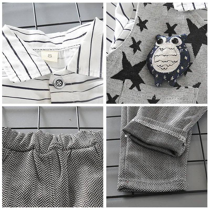 От 1 до 4 лет комплект модной одежды для мальчиков; сезон весна-осень; детский жилет с героями мультфильмов; рубашка; брюки комплект из 3 предметов вечерние костюмы для маленьких джентльменов
