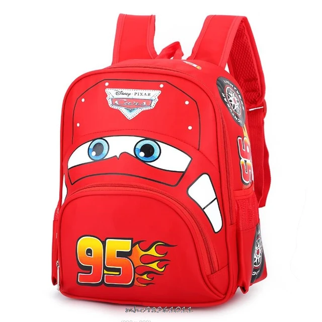 School Bag For Kids/Boys- McQueen 3D Backpack Disney Cars Themed –