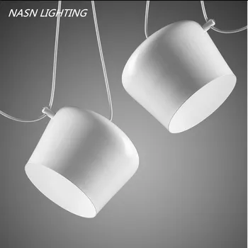 

FUMAT Modern Creative Fashion DIY Aim Lamp Indoor Lighting White Black Iron Shade Pendant Light Cafe Suspension Lamp Luminaire