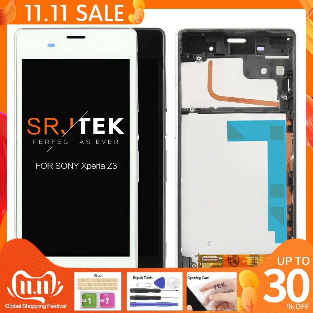 Оригинальный ЖК дисплей 5 2 дюйма для SONY Xperia Z3 сенсорный экран с рамкой двойной D6633
