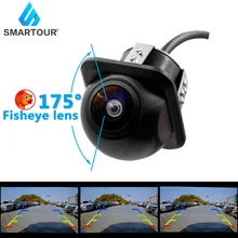 Smartour hd 175 graus fisheye lente luz das estrelas visão noturna cvbs frente/câmera de backup reversa para android carro dvd monit 1296*1080p
